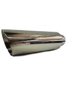 (One) Universal Stainless Steel exhaust tip 2.25" inlet 3.5" outlet 12" long