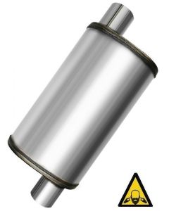 Universal stainless steel Muffler 2.5" Single Inlet / outlet 24" long