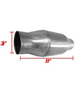 3" Thunderbolt CatalyticConverter High Flow Stainless Steel