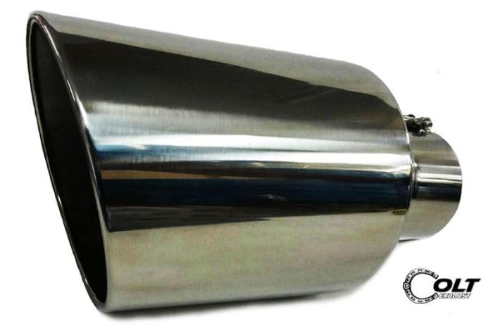 Upower Diesel Exhaust Tip 5 inch Inlet 8 inch Outlet 18 Length Stainless Steel Bolt on Exhaust Tailpipe 5 x 8 x 18 Long Universal Car Trucks Tailpipe Tip 