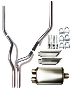 1996 Chevrolet K1500 dual tail pipes performance exhaust system kit